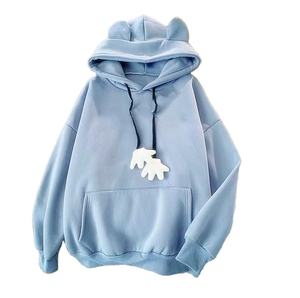 Sweat-shirts unisexes en tricot d'hiver et d'automne en gros avec logo personnalisé, de haute qualité, bon marché, logo uni sur le devant - Product Image 5