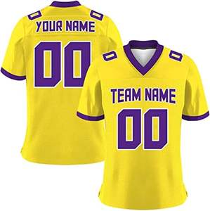 Maillot de football américain Streetwear à la mode avec logo brodé manches courtes en maille respirante-Option grande taille - Product Image 6