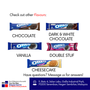 Oreo สองอย่างอย่างแซนด์วิชคุกกี้ช็อคโกแลต131กรัมบิสกิตสตรอเบอร์รี่วานิลลามอลมอนเดเลซมาเลเซียราคาถูก - Product Image 4