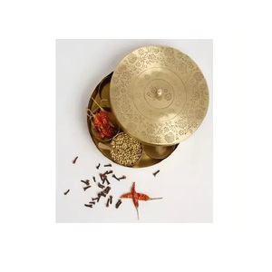 Brass Copper Spice Container Masala Box Condiment At Wholesale Price From India