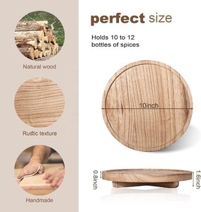 Plateau de service en bois fait main Divris avec ensemble de plantes décoratives et de parfums, sans danger pour les aliments, pour un usage domestique - Product Image 2