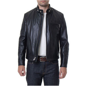 Chaqueta de cuero de motocicleta vintage unisex ropa de abrigo de cuero genuino ropa de moda elegante invierno cálido personalizado al por mayor - Product Image 5
