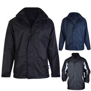 Chaqueta cortavientos ligera con capucha de nailon para hombre personalizada con tela de poliéster impermeable de contraste de color transpirable - Product Image 2