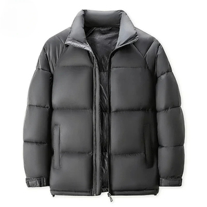 Chaqueta clásica acolchada de plumón de pato para hombre, chaqueta de pan con cuello levantado a la moda, diseño estampado, Parka, abrigo, chaquetas para hombre - Product Image 2