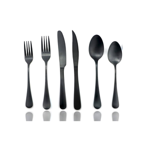 mirrored Stainless Steel 24pcs Cutipol <b>Cutlery</b> Promotion <b>Black</b> and Gold <b>Cutlery</b> Set for at best price - Product Image 5