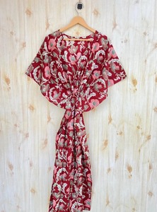 100% coton caftan femmes coton Caftan tunique à la main Boho coton caftan taille libre caftan Robe écologique Robe cadeau pour elle - Product Image 6