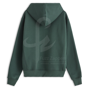 Sudadera con capucha unisex con dos bolsillos laterales y puños acanalados dobladillo acanalado doble cremallera de alta calidad OEM logotipo personalizable de color y manga - Product Image 4