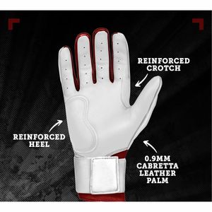 Guantes de béisbol de softbol de alta calidad, guantes de cuero genuino, servicio ODM OEM, guantes de bateo de béisbol para adultos a la venta - Product Image 5
