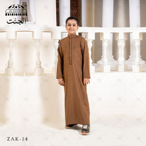 Nueva llegada hombres musulmanes ropa de manga larga Thobe alta calidad Thobe Arabia Saudita cuello hombres Jubba Thobe privado - Product Image 4