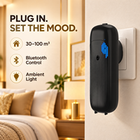Diffuseur de parfum compact 2W à brancher, 100 ml, avec application Bluetooth, lumière d'ambiance et couverture de 30 à 100 m³ pour les espaces commerciaux