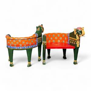 Silla de Madera con Diseño de Elefante Pintado a Mano, Extensible, con Luz, para Comedor, Oficina en Casa, Restaurantes, Económica - Product Image 3