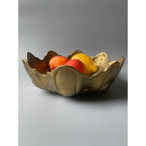 ชามผลไม้ทำจากโลหะเคลือบทองทำด้วยมือสำหรับเก็บของขึ้นบ้านใหม่ผลิตจากผู้จำหน่ายในอินเดีย - Product Image 1