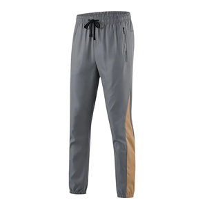 Nouveau pantalon droit décontracté personnalisé pour hommes jambe ample mi-taille plate devant respirant fermeture à cordon décoration à motif - Product Image 2