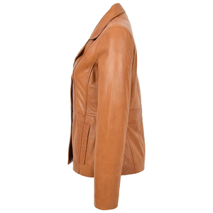 เสื้อเบลเซอร์สำหรับนักขี่จักรยานหนัง PU แท้สำหรับผู้ชาย, เสื้อโค้ทแฟชั่นใหม่พร้อมกระดุมตกแต่งฤดูใบไม้ผลิฤดูใบไม้ร่วงและฤดูหนาว - Product Image 4