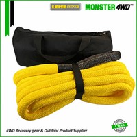 MONSTER4WD Corde de récupération cinétique en nylon, double tressage, sangle de remorquage personnalisée pour voiture, 9m/30ft, pour kit d'urgence