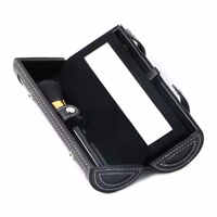 Manche en bois noir fond de teint lèvres Kit de pinceaux cosmétiques avec support étui à gobelet miroir professionnel 9 pièces ensemble de pinceaux de maquillage