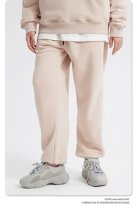 กางเกงวอร์มขายาวผ้าฟลีซสำหรับผู้ชายไซส์ XL กางเกงวอร์มผ้าคอตตอนสีพื้นสำหรับ350gsm - Product Image 5