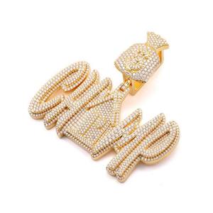 El mejor regalo para hombres, colgante de diamante de moissanita redondo Chapado en plata, joyería fina para fiesta, estilo HipHop - Product Image 2