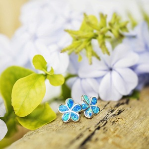 Amazon bán chạy nhất HOT MÙA HÈ Hibiscus <span class=keywords><strong>Opal</strong></span> Stud Earrings cho cô gái, dễ thương hoa tai, <span class=keywords><strong>Opal</strong></span> - Product Image 3