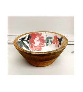 Eco Friendly Wooden <b>Enamel</b> Printed <b>Bowl</b> Handicraft Wholesale Supplier Noodle Soup Salad <b>Bowl</b> Bulk Quantity <b>Bowl</b> - Product Image 6