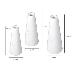 Ensemble de trois bougeoirs en marbre Forme de cylindre de conception admirable et bougeoir de taille personnalisée - Product Image 6