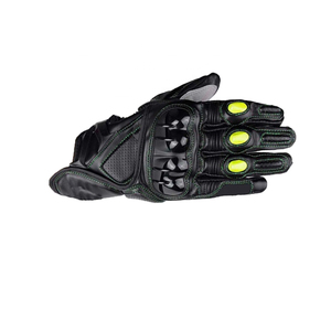 Guantes de Motociclismo Rojos y Negros, Guantes de Cuero para Motociclismo con Protección Completa para los Dedos, Transpirables, con Protección para los Nudillos, para Motocicleta y Ciclismo - Product Image 5