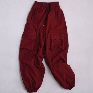 Pantalones holgados de nieve cintura elástica Casual Color sólido 100% poliéster tendencia suelta High Street Hip Hop impermeable a prueba de viento pantalones de esquí - Product Image 2