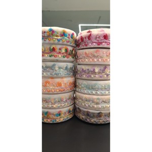 ผ้าลูกไม้ปักลายดอกไม้สำหรับเจ้าสาวชุดเดรสและผ้าคลุมหน้ามีสไตล์สำหรับการสั่งซื้อจำนวนมากทั่วโลก - Product Image 3