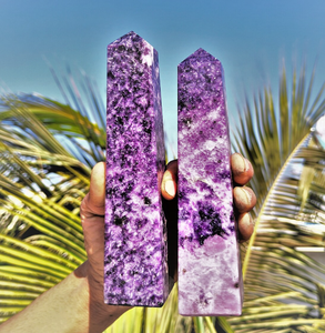 Torre de lepidolita Natural, gran oferta, 4 piedras de cristal facetadas, ágata, pedido a granel - Product Image 5