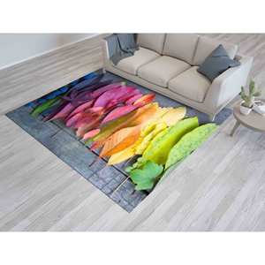 Alfombra de Hojas Coloridas: Decoración Otoñal, Alfombra Antideslizante, con Pelo Suave - Product Image 2