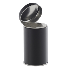 Tarros de especias 56/90 negros de 175 ml con inserto de metal para espolvorear - Product Image 1