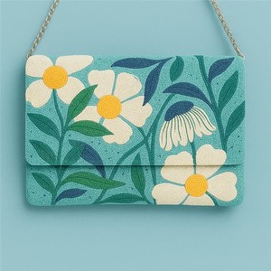 MS Handicraft Multicolor Glass Beaded <b>Bag</b> Handle Handheld Casual Hand <b>Bag</b> Indian Handmade Customized Beads Shape <b>Baguette</b> <b>Bag</b> - Product Image 3