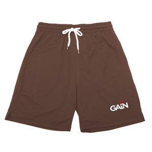 Pantalones cortos de gimnasia de entrenamiento de verano para hombre con bolsillo de malla patrón sólido pantalones cortos de fitness teñidos lisos ecológicos - Product Image 5