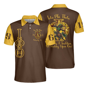 เสื้อโปโลผู้ชาย Iota Phi Theta 1963 ผ้าฝ้ายพรีเมียม ปักลายสมาคมนักศึกษากรีก เสื้อทรง Collegiate - Product Image 3