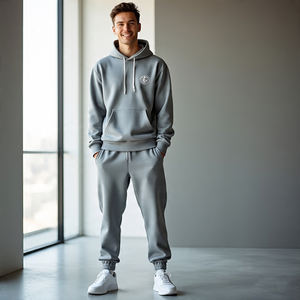 Jogger Chándal Hombres Casual Jogging Outdoor Track Suit Hombres Ropa deportiva Sudadera con capucha y pantalones de chándal Hombres - Product Image 4