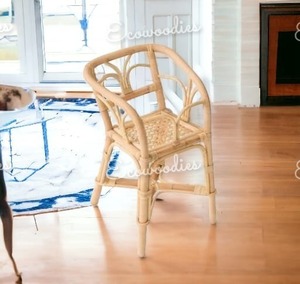 Silla de ratán de bambú ecológica de la mejor calidad, muebles de habitación para niños, silla de bambú Natural para jardín y sala de estar - Product Image 3