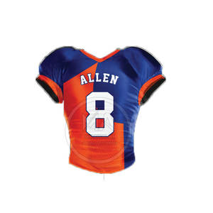 Uniforme de football américain à manches courtes grande taille respirant de bonne qualité, marque privée - Product Image 2