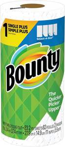 Bounty Select-A-Size Jumbo Roll Papier hygiénique Jetable Antibactérien Solide et Doux Pâte de bois vierge jetable Écologique - Product Image 2