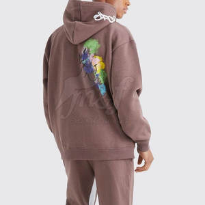 ชุดวอร์มผ้าฝ้ายผสมพร้อมกางเกงยืดทรงสูงและชุดวอร์มผ้านุ่มแบบสวมหัวสำหรับฤดูหนาว - Product Image 4