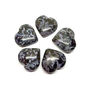 Piedras preciosas naturales Indigo Gabroo Puffy Hearts de primera calidad - Product Image 1