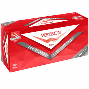 Watson King Size Tubes à cigarettes rouges 200 tubes par boîte de 8.1mm de diamètre - Product Image 1