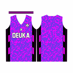 OEM Custom Sublimated Basketball Jerseys 100% Polyester Mesh <b>Fabric</b> Moisture-Wicking Quick Dry Breathable Rhinestone <b>for</b> Summer - Product Image 2