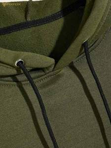 Sudadera con Capucha de Forro Polar para Hombre, de Algodón y Poliéster Grueso, con Logotipo Personalizado Bordado, Ropa de Invierno de Alta Calidad - Product Image 2