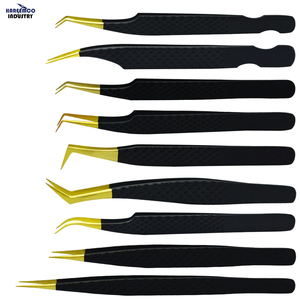 Pinzas Profesionales para Cejas, Acero Inoxidable Puntiagudo, Juego de Herramientas para Extensiones de Pestañas de Volumen 3D 6D Ruso - Product Image 1