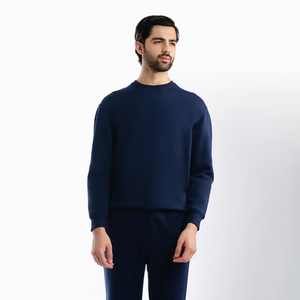 Sudadera informal de manga larga para uso diario con logotipo personalizado para hombre, sudadera acanalada de cuello redondo de gran tamaño fabricada por Huzaifa Products - Product Image 1