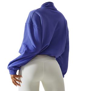 Fashionable <b>Women</b> Crop <b>Top</b> Hoodie Anti Wrinkle Stylish Lightweight Breathable Knitted Fabric Comfortable Short Length casual - Product Image 5