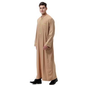 La ropa islámica más vendida para hombres Thobe musulmán árabe Thobe venta al por mayor Juba para hombres ropa islámica para hombres thobe bolsillos laterales - Product Image 2