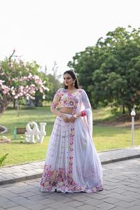Dernière Designer Faux Georgette Broderie Séquence Travail Lehenga Choli Vêtements Indiens et Pakistanais par Fab Zone - Product Image 2
