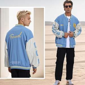 2025 hommes varsité veste Baseball Bomber veste Vintage unisexe Streetwear manteaux avec Patchwork Hipster utilitaire hauts - Product Image 3