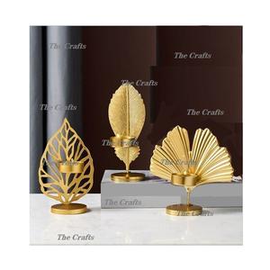 Bougeoir photophore couleur or en fer avec bougeoir de la meilleure qualité pour la décoration de fête de mariage et d'événements - Product Image 2